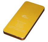 Yellow Universal Portable Power Bank 4000mAh Ganda USB Dengan CE / Rosh / FCC Disetujui