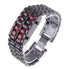 Mode Trendy Jepang Iron Samurai LED Logam Wrist Watch Lava LED Untuk Mens