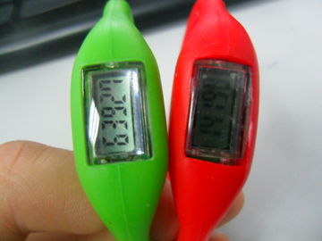 Promosi Silicone Rubber Wristband Pedometer Watch, Multifungsi Gerakan Silicone Wristband Perhiasan