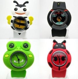 Anak Kartun hewan Slap 3D Quartz Perhiasan Silicone Wristband Perhiasan