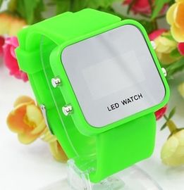 Jam Permukaan Permen busana Silicone Wristband Perhiasan Digital Led Cermin