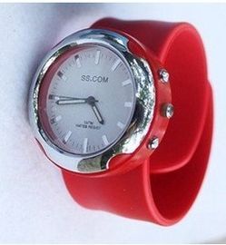 Red / Yellow Silicone Wristband Perhiasan For Kids, Digital Led Cermin OEM