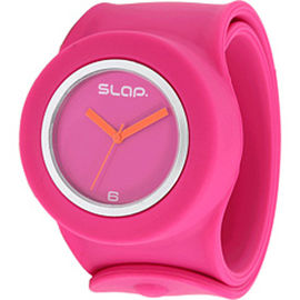 Kuning merah muda Gadis Silicone Wristband Watch, OEM Rubber Watch