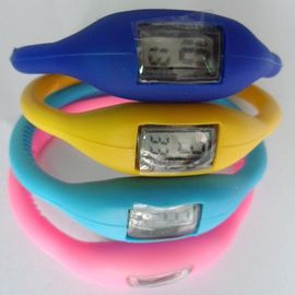 Digital Silicone Wristband Perhiasan Anion Ion Rubber Wrist Watch Dengan Eco-Friendly Bahan