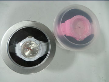 Pu Band Silicone Wristband Perhiasan, Soft Cerdas Led Touch Screen Watch, 1 Atm Waterproof