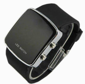 LED Silicone Wristband Perhiasan Hitam Klasik Kasual Sport Style Silicone Band