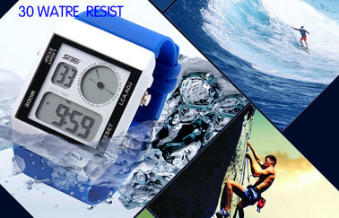 Unisex Waktu Dua Analog Digital Perhiasan Ganda Waktu Dengan 5 Warna latar