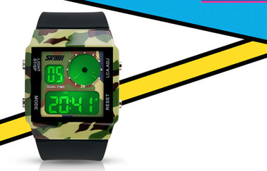 Unisex Waktu Dua Analog Digital Perhiasan Ganda Waktu Dengan 5 Warna latar