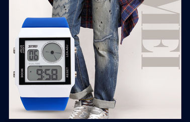 Unisex Waktu Dua Analog Digital Perhiasan Ganda Waktu Dengan 5 Warna latar