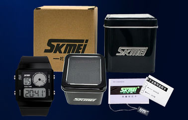 Unisex Waktu Dua Analog Digital Perhiasan Ganda Waktu Dengan 5 Warna latar