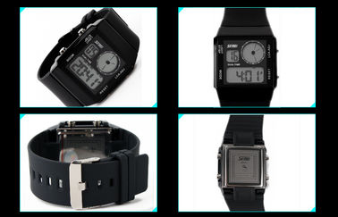 Unisex Waktu Dua Analog Digital Perhiasan Ganda Waktu Dengan 5 Warna latar