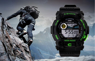 Mengejutkan Tahan Multifungsi Perhiasan PU Strap Dengan Stop Watch