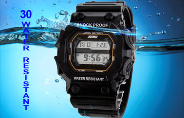Skmei Lapangan Sport Digital Perhiasan Buckle Watches EL Backlight Mens