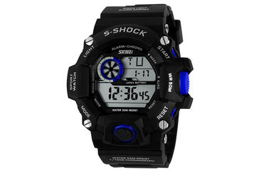 Alarm EL Backlight Harian Olahraga Perhiasan 12/24 jam Mans Digital Watches