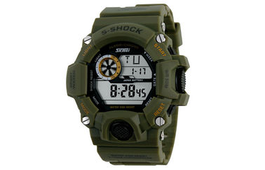 Alarm EL Backlight Harian Olahraga Perhiasan 12/24 jam Mans Digital Watches