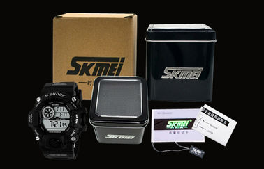 Alarm EL Backlight Harian Olahraga Perhiasan 12/24 jam Mans Digital Watches
