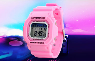 Elegan Wanita Putih Digital Perhiasan ABS Case 12/24 Jam jam Wrist