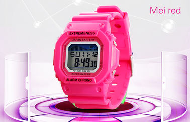 Elegan Wanita Putih Digital Perhiasan ABS Case 12/24 Jam jam Wrist