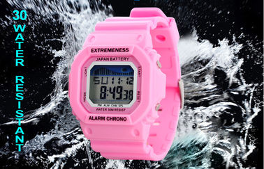 Elegan Wanita Putih Digital Perhiasan ABS Case 12/24 Jam jam Wrist