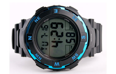 Hitam Waterproof Alarm Multifungsi Digital Perhiasan Harian LCD besar Tampilan