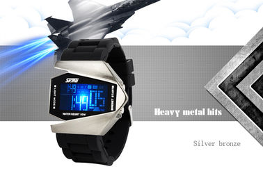 Multifungsi Digital Perhiasan Unisex EL Backlight 3 ATM Jam tangan Militer