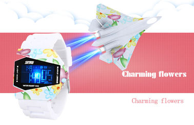 Multifungsi Digital Perhiasan Unisex EL Backlight 3 ATM Jam tangan Militer