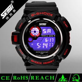 Pria Multifungsi Digital Watch Dengan El Backlight Chime Per Jam