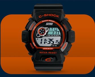 5 ATM Multifungsi Digital Perhiasan Tahan Air, LCD Wrist Watch