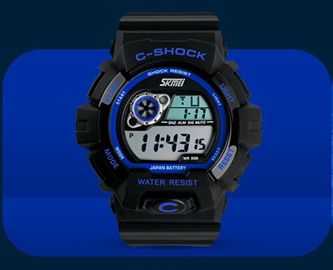 5 ATM Multifungsi Digital Perhiasan Tahan Air, LCD Wrist Watch