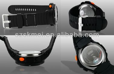 Hitam LCD Multifungsi Digital Watch Dengan EL Back Light