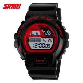 LCD Multifungsi Digital Wrist Watch Dengan PU Strap Nickel Gratis
