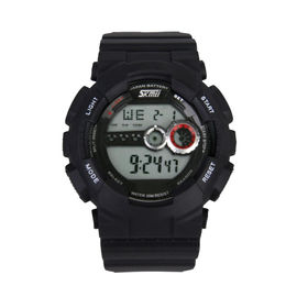 Hitam Olahraga Multifungsi Digital Perhiasan Stopwatch Fungsi Alarm Untuk Pria