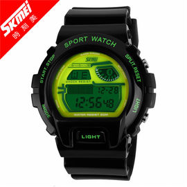 Kustom Biru Multifungsi Digital Perhiasan PU Strap Water Resistant 5 ATM