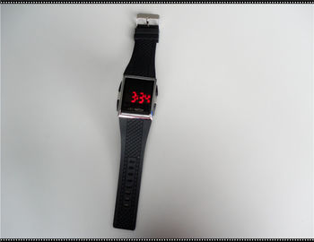 Olahraga Lembut Disesuaikan Silicone Wristband Watch, Putih Strap Jam