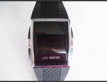 Olahraga Lembut Disesuaikan Silicone Wristband Watch, Putih Strap Jam
