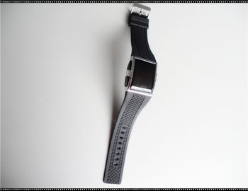 Olahraga Lembut Disesuaikan Silicone Wristband Watch, Putih Strap Jam