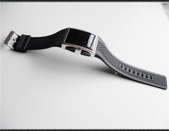 Personalized Hitam Silicone Led Watch Dengan Lembut Silicone Strap