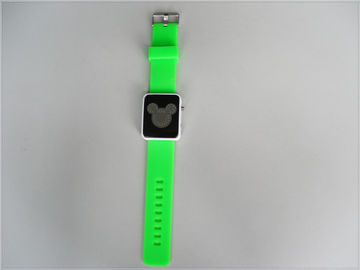 Hijau Silicone Wristband Perhiasan Waterproof, Digital Mickey Mouse watchs