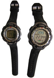 Unisex PU LCD Sport Watch Alarm Harian Multifungsi Jam tangan