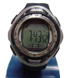 Unisex PU LCD Sport Watch Alarm Harian Multifungsi Jam tangan