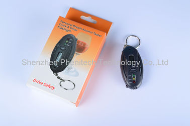 ABS Plastik Gantungan Kunci Breath Alcohol Tester, detektor alkohol digital Response Cepat