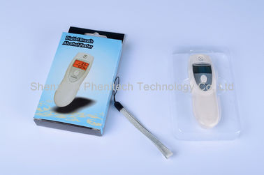 Putih Digital Nafas Alkohol Tester dengan Semiconductor Oxide Alkohol Sensor