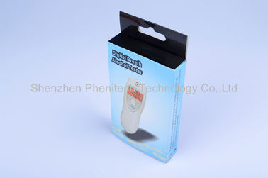 Putih Digital Nafas Alkohol Tester dengan Semiconductor Oxide Alkohol Sensor