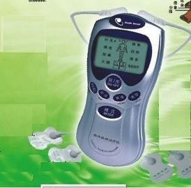 Listrik Pulse kecil Therapy Machine Puluhan Massager dengan Blue Light, LCD