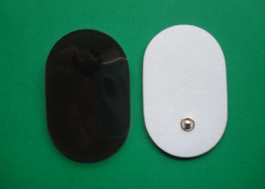 Hitam / Putih 50 * 80MM Oval Shape / Elektroda Pad Untuk Digital Terapi Mesin, Non-woven Pads Puluhan Satuan