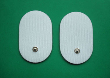 Hitam / Putih 50 * 80MM Oval Shape / Elektroda Pad Untuk Digital Terapi Mesin, Non-woven Pads Puluhan Satuan