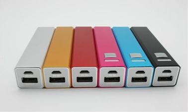 2600mAh Logam USB Portable Power Bank, Red pink Hijau Perak hitam
