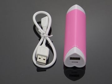Bentuk Hati Lipstik USB Portable Power Bank Untuk Iphone / Ipod, Colorful