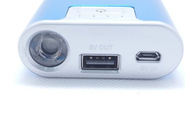 Kamera Digital Logam USB Portable Power Bank 6600mAh Dengan LED Torch