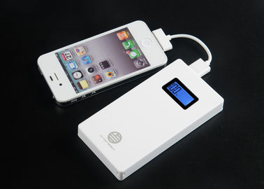 Isi ulang LCD Power Bank warna putih, 5000mAh daya bank baterai eksternal